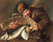 CERUTI, Giacomo Boy with a  Basket of Fish oil on canvas